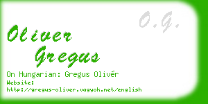 oliver gregus business card