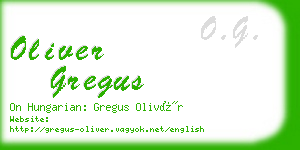 oliver gregus business card